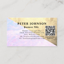 Nom de style personnalisé Code QR Marbre Blanc