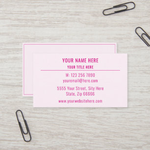 Carte De Visite Nom du logo de votre entreprise Couleurs personnal