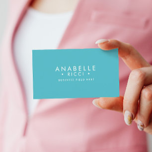 Carte De Visite Nom minimaliste   Type de police Sans Serif   Bleu
