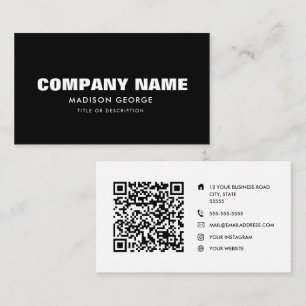 Carte De Visite Nom personnalisé minimaliste moderne médias sociau