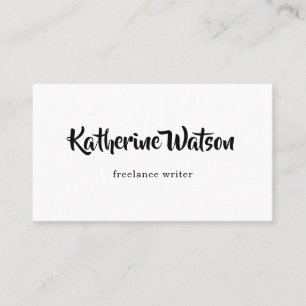 Carte De Visite Nom simple Noir et Blanc Minimal