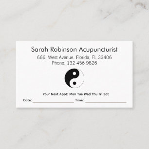 Carte De Visite Nomination acupuncturiste