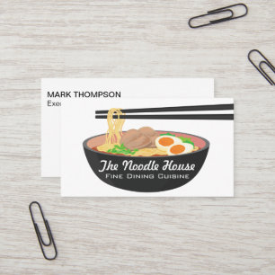 Carte De Visite Noodle Bowl   Baguettes