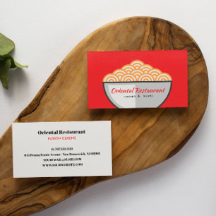 Carte De Visite Noodle Ramen Sushi Japanese Fusion Restaurant