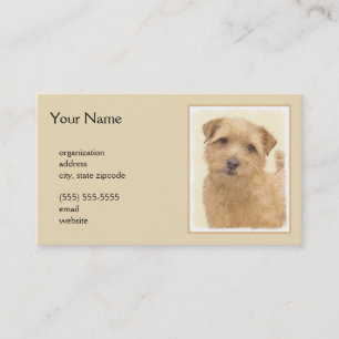 Carte De Visite Norfolk Terrier Peinture - Art Chien original