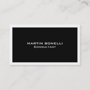 Carte De Visite Norme de bordure blanche blanche noire nette