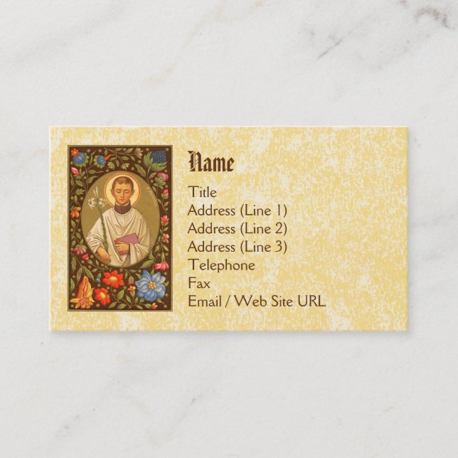 Carte De Visite Norme St. Aloysius Gonzaga (PM 01) (Devant)