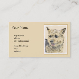 Carte De Visite Norwich Terrier Peinture - Cute Original Chien Art