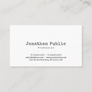 Carte De Visite Nostalgale Design de look minimaliste Plain Retro