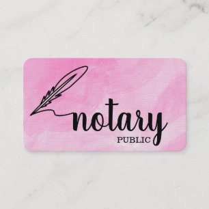 Carte De Visite Notaire Public Écriture Élégante Simple