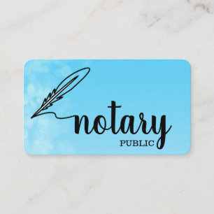 Carte De Visite Notaire Public Écriture Élégante Simple