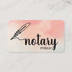 Carte De Visite Notaire Public Écriture Élégante Simple