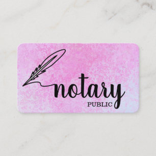 Carte De Visite Notaire Public Élégant Script Plain