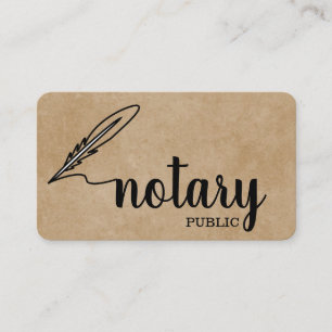 Carte De Visite Notaire Public Élégant Script Plain