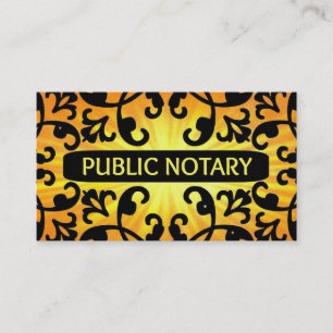 Carte de visite Notaire Public Sunshine Damask