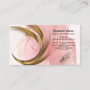 Carte de visite Notaire Rose Rose Gold Swirl Desig