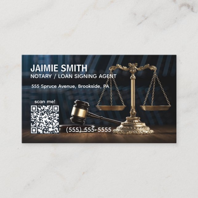 Carte de visite notariale QR (Devant)