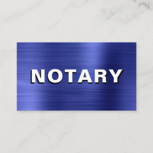 Carte De Visite *~* NOTARY PHOTO METAL Agent de signalisation bleu