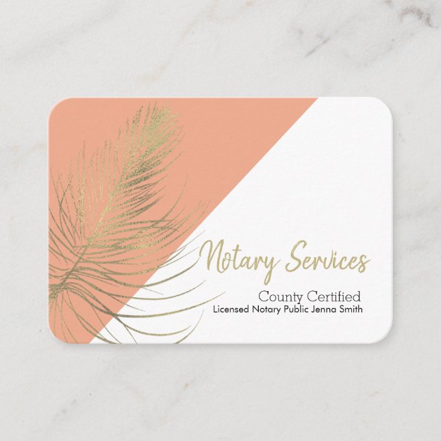 Carte de visite Notary Services Gold Earthy Square (Devant)