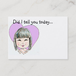 Carte De Visite Note d'amour de gamelle - customisée