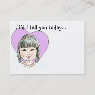 Carte De Visite Note d'amour de gamelle - customisée