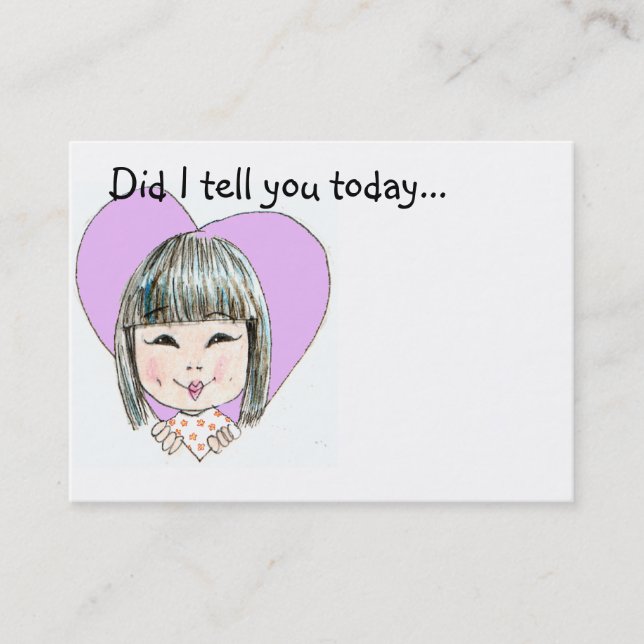 Carte De Visite Note d'amour de gamelle - customisée (Devant)