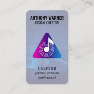 Carte De Visite Note de son Son numérique   Feuille musicale
