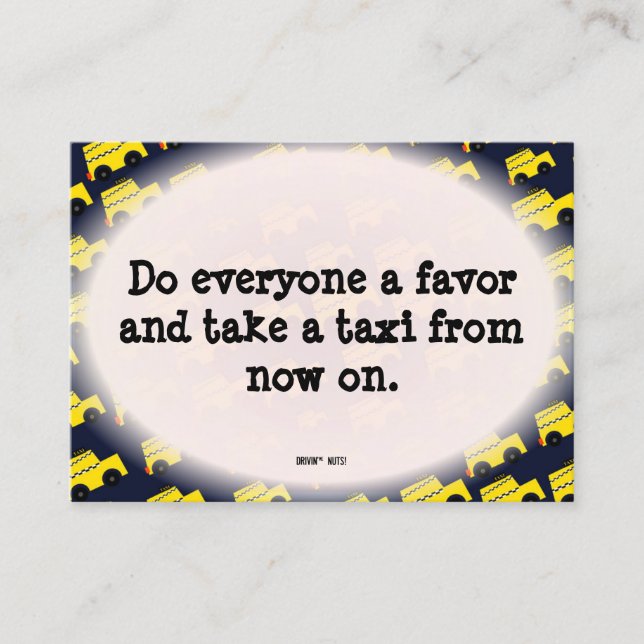 Carte De Visite Note de stationnement incorrecte (Devant)