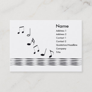 Carte De Visite Notes de musique