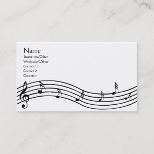 Carte De Visite Notes de musique