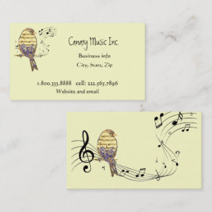 Carte De Visite Notes de musique personnalisées et entreprise de m