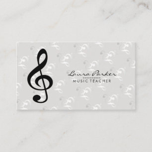Carte De Visite Notes de musique pour le professeur de musicien
