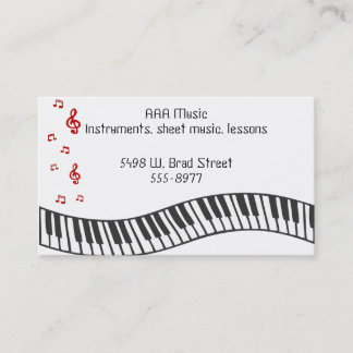 Carte De Visite Notes musicales