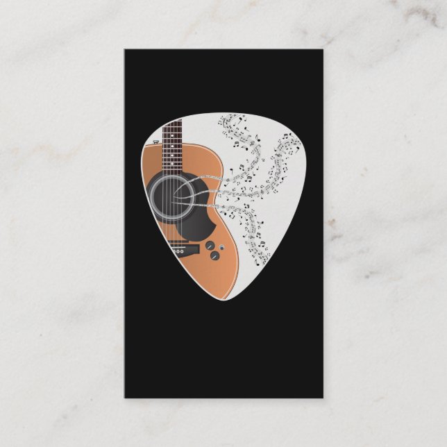 Carte De Visite Notes musicales Acoustique Onglet de guitare Playe (Devant)