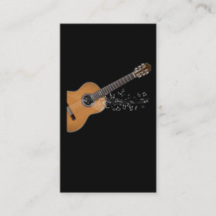 Carte De Visite Notes musicales graphiques de guitare acoustique V