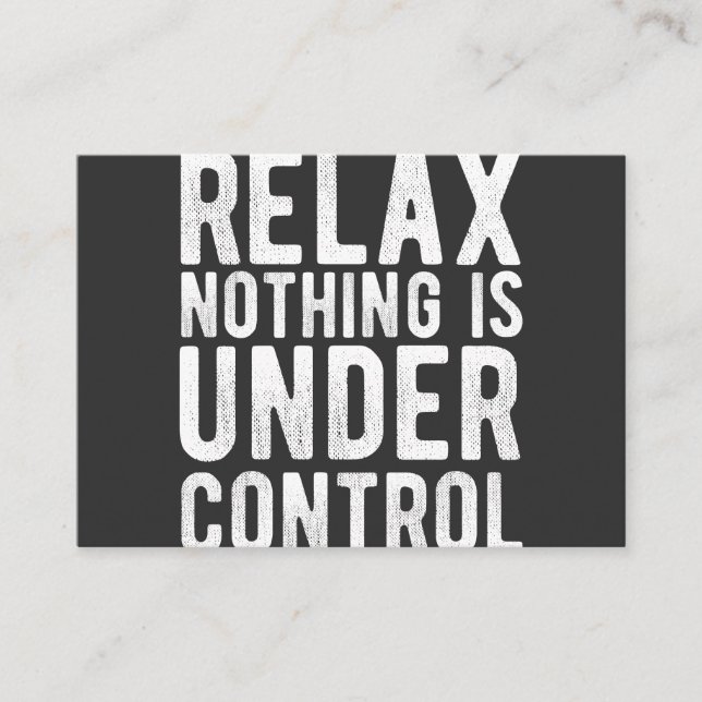 Carte De Visite nothing is uncontrol (Devant)