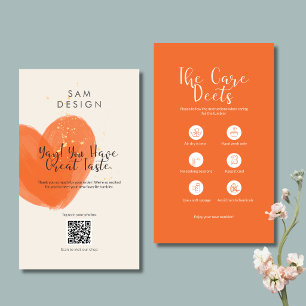 Carte De Visite Notice d'utilisation du paquet de soins Boho Tumbl