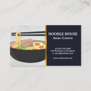 Carte De Visite Nouilles Ramen Baguettes