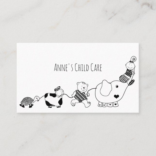 Carte De Visite Nounou Baby-sitter Garde d'enfants (Devant)