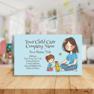 Carte De Visite Nounou Gardienne Femme Garde d'enfants Crèche Enfa