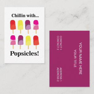Carte De Visite Nourriture d'été colorée Popsicle