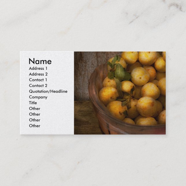 Carte De Visite Nourriture - Pommes - Pommes dorées (Devant)