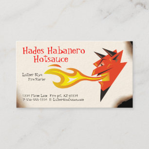Carte De Visite Nourritures de Head_Hot Sauce_Spicy du diable
