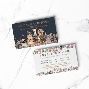 Carte De Visite Nous aimons les références Impression de chien flo