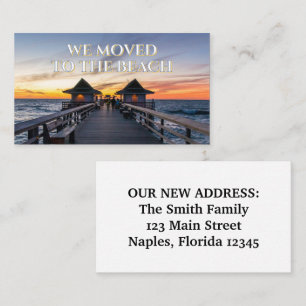 Carte De Visite Nous Avons Déménagé À Plage Naples Pier Floride