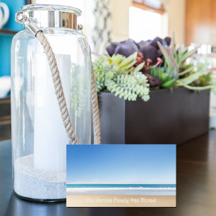 Carte De Visite Nous avons Déménagé Beach Accueil Nouvelle Adresse