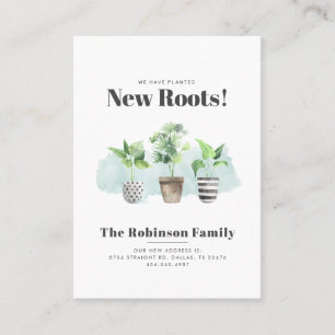 Carte De Visite Nous avons déménagé Boho nouvelles racines se dépl