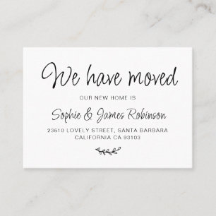 Carte De Visite Nous avons déménagé Simple Nouvelle Maison Déménag