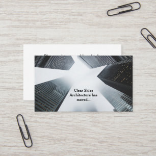 Carte De Visite Nous avons déplacé une nouvelle entreprise personn