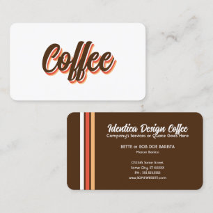 Carte De Visite NOUVEAU café rétro